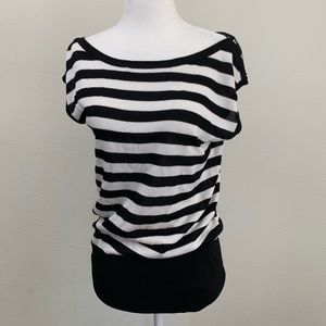 White House Black Market Striped Blouse